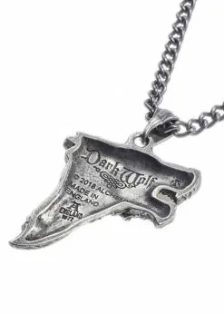 Dark Wolf Pendant Pewter Necklace 8 Dark Wolf Pendant Pewter Necklace -Costumes Sales P833 dark wolf rs 02