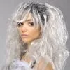 Womens Long Grey Gothic Ghost Bride Wig -Costumes Sales ST777 grey ghost bride wig