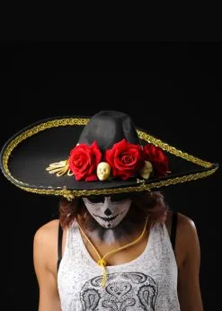 Costumes Sales -Costumes Sales ST905 day of the dead sombrero 01