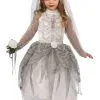 Childrens Halloween Skeleton Ghost Bride Costume 2 Childrens Halloween Skeleton Ghost Bride Costume -Costumes Sales X75184rs