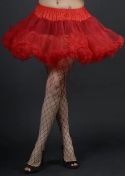 Adult Halloween Deluxe Gothic Red Full Petticoat