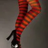 Adult Halloween Red Striped Tights -Costumes Sales adult halloween red striped tights