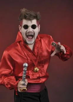 Halloween Red Ruffled Vampire Shirt