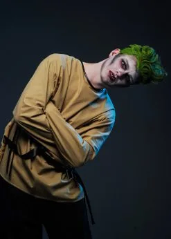 Adult The Joker Style Brown Straight Jacket Costume -Costumes Sales adult the joker brown straight jacket 02