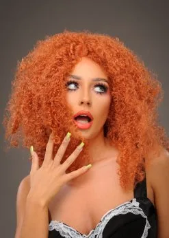 Womens Rocky Horror Style Magenta Wig