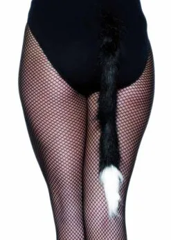 Black Fluffy Fancy Dress Cat Tail