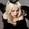 Gothic Angel Black Fluffy Halo -Costumes Sales black halo 25242 1