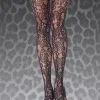 Womens Plus Size Gothic Black Lace Fishnet Tights
