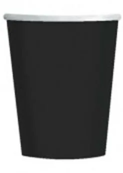 Jet Black Party Paper Cups