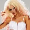 Halloween Luxe Zombie Bride Bloody Blonde Wig 2 Halloween Luxe Zombie Bride Bloody Blonde Wig -Costumes Sales blonde zombie bride wig ST722