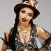 Womens Brown Voodoo Top Hat With Dreads