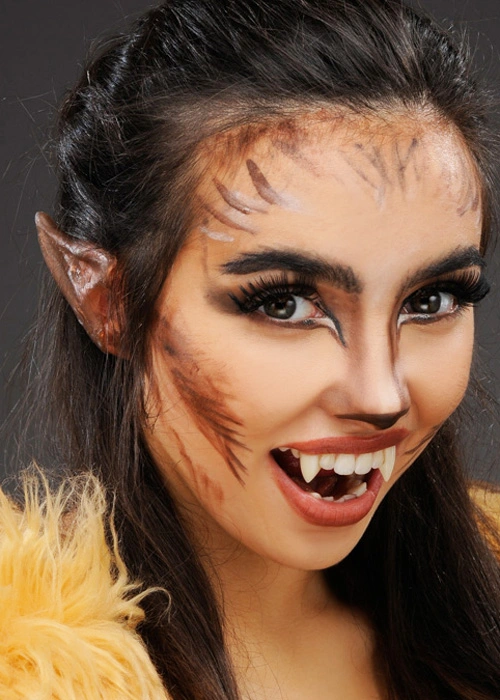 Werewolf Pointed Brown Fake Ear Tips 6 Werewolf Pointed Brown Fake Ear Tips - Image 4