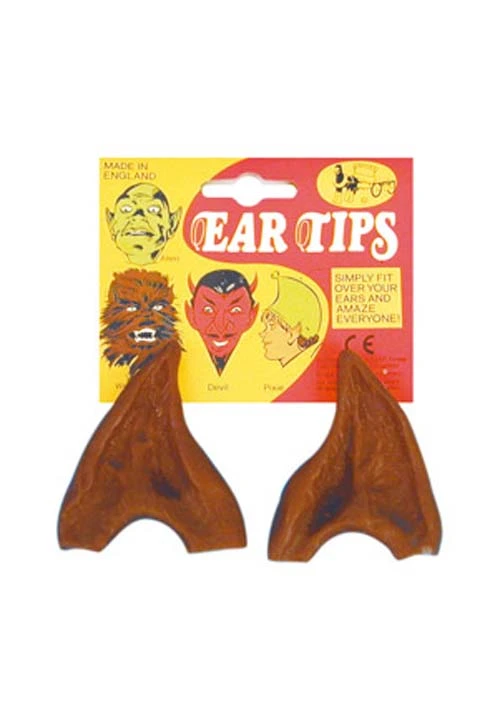 Werewolf Pointed Brown Fake Ear Tips 7 Werewolf Pointed Brown Fake Ear Tips - Image 5