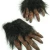 Brown Hairy Hands Werewolf Gloves 2 Brown Hairy Hands Werewolf Gloves -Costumes Sales brown werewolf gloves