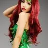 Womens Deluxe Long Dark Red Poison Ivy Style Wig -Costumes Sales burgundy poison ivy wig