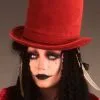 Halloween Voodoo Witch Doctor Burgundy Top Hat -Costumes Sales burgundy voodoo top hat