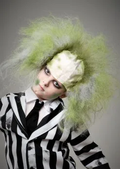 Childrens Deluxe Beetlejuice Style Wig Headpiece
