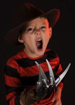 Kids Size Red And Black Striped Freddy Shirt