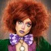 Womens Deluxe Auburn Backcombed Mad Hatter Wig