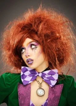 Womens Deluxe Auburn Backcombed Mad Hatter Wig 8 Womens Deluxe Auburn Backcombed Mad Hatter Wig -Costumes Sales deluxe auburn backcombed mad hatter wig 02