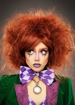 Womens Deluxe Auburn Backcombed Mad Hatter Wig 9 Womens Deluxe Auburn Backcombed Mad Hatter Wig -Costumes Sales deluxe auburn backcombed mad hatter wig 03