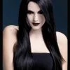 Deluxe Gothic Long Black Amber Wig 2 Deluxe Gothic Long Black Amber Wig -Costumes Sales deluxe gothic black amber wig