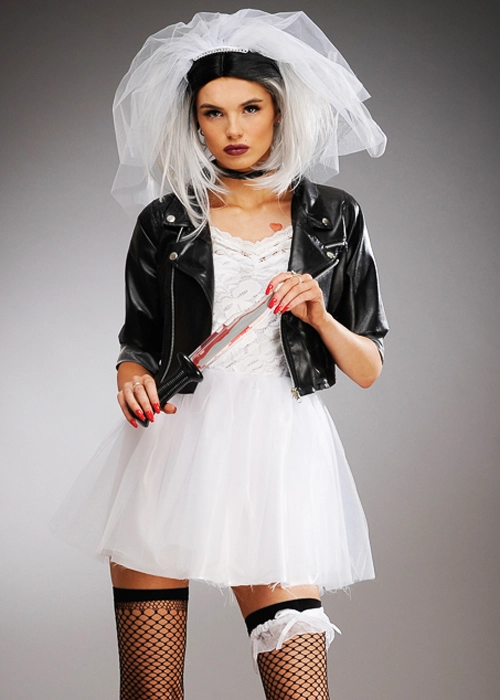 Womens Deluxe Bride Of Chucky Style Costume 4 Womens Deluxe Bride Of Chucky Style Costume - Image 2
