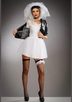 Womens Deluxe Bride Of Chucky Style Costume 11 Womens Deluxe Bride Of Chucky Style Costume -Costumes Sales deluxe lace bride of chucky costume 04