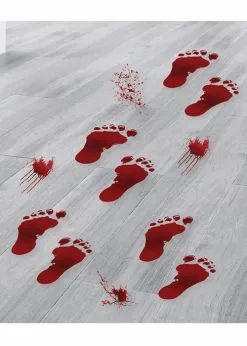 Halloween Blood Splatter Footprint Floor Stickers