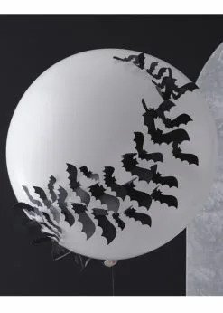 Halloween Giant White Balloon With Bats