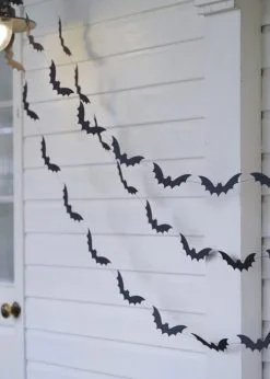 Halloween Black Bat Garland Bunting