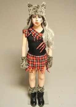 Childrens Halloween Werewolf Girl Costume