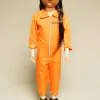 Kids Hannibal Style Orange Prisoner Girl Costume -Costumes Sales girls hannibal costume