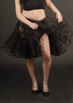 Gothic Black Knee Length Underskirt