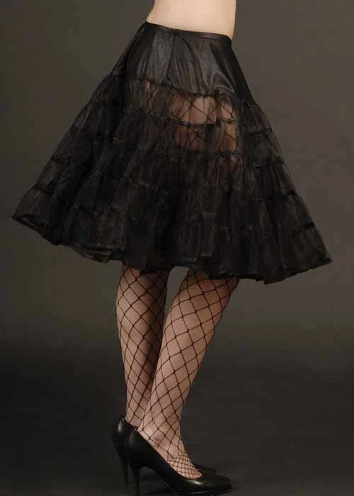 Gothic Black Knee Length Underskirt 4 Gothic Black Knee Length Underskirt - Image 2