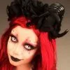 Womens Deluxe Voodoo Priestess Black Ram Horn Headpiece -Costumes Sales gothic black ram fantasy headpiece