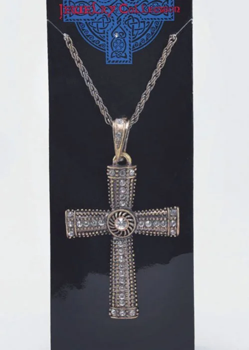 Halloween Gothic Jewelled Cross Necklace 4 Halloween Gothic Jewelled Cross Necklace - Image 2