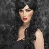 Gothic Long Black Curly Starlet Wig -Costumes Sales gothic long black starlet wig