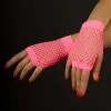 Gothic Neon Pink Short Fishnet Gloves -Costumes Sales gothic neon pink short fishnet gloves