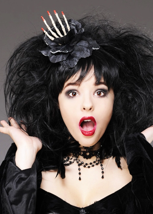 Halloween Gothic Black Rose Headband Fascinator 3 Halloween Gothic Black Rose Headband Fascinator