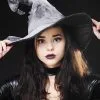 Adult Size Halloween Grey Witch Or Wizard Hat