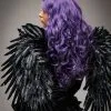 Large Gothic Dark Angel Black Feather Wings -Costumes Sales halloween black angel wings