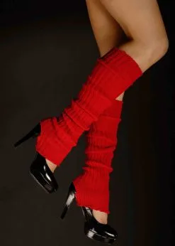 Halloween Gothic Red Legwarmers