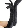 Ladies Gothic Long Black Velvet Gloves 2 Ladies Gothic Long Black Velvet Gloves -Costumes Sales halloween long black velvet gloves