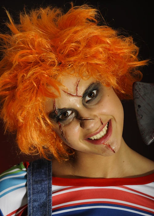Adult Halloween Orange Chucky Wig 3 Adult Halloween Orange Chucky Wig