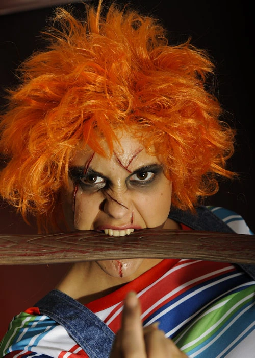 Adult Halloween Orange Chucky Wig 4 Adult Halloween Orange Chucky Wig - Image 2