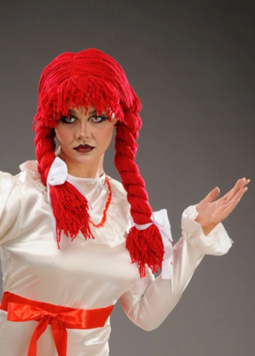 Halloween Annabelle Style Red Rag Doll Wig 6 Halloween Annabelle Style Red Rag Doll Wig - Image 4