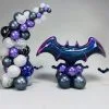Inflated Purple Halloween Balloon Arch And Bat Centrepiece Set -Costumes Sales halloween set bat arch