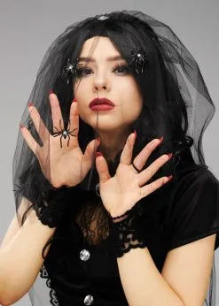 Gothic Bride Black Widow Veil