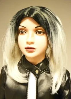 Childrens Bride Of Chucky Style Grey Wig -Costumes Sales kids bride of chucky wig 01